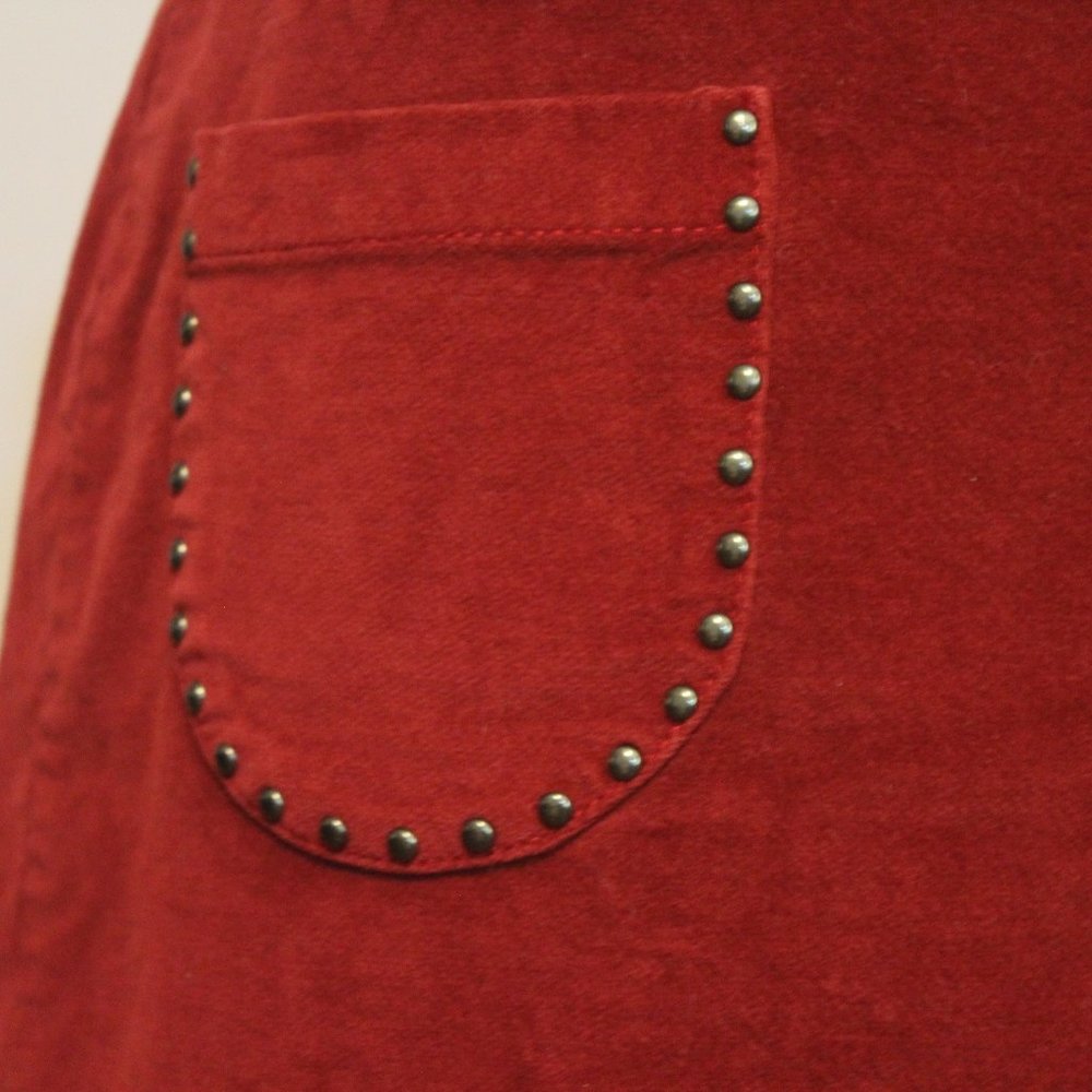 Mossimo Wine Red Velvet Mini - Picture 3 of 13